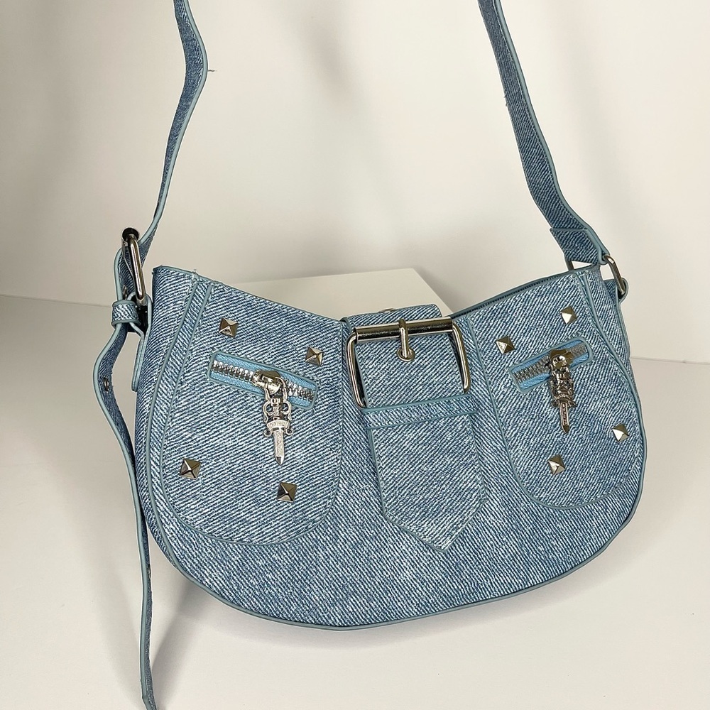Stylish Blue Denim Shoulder Bag